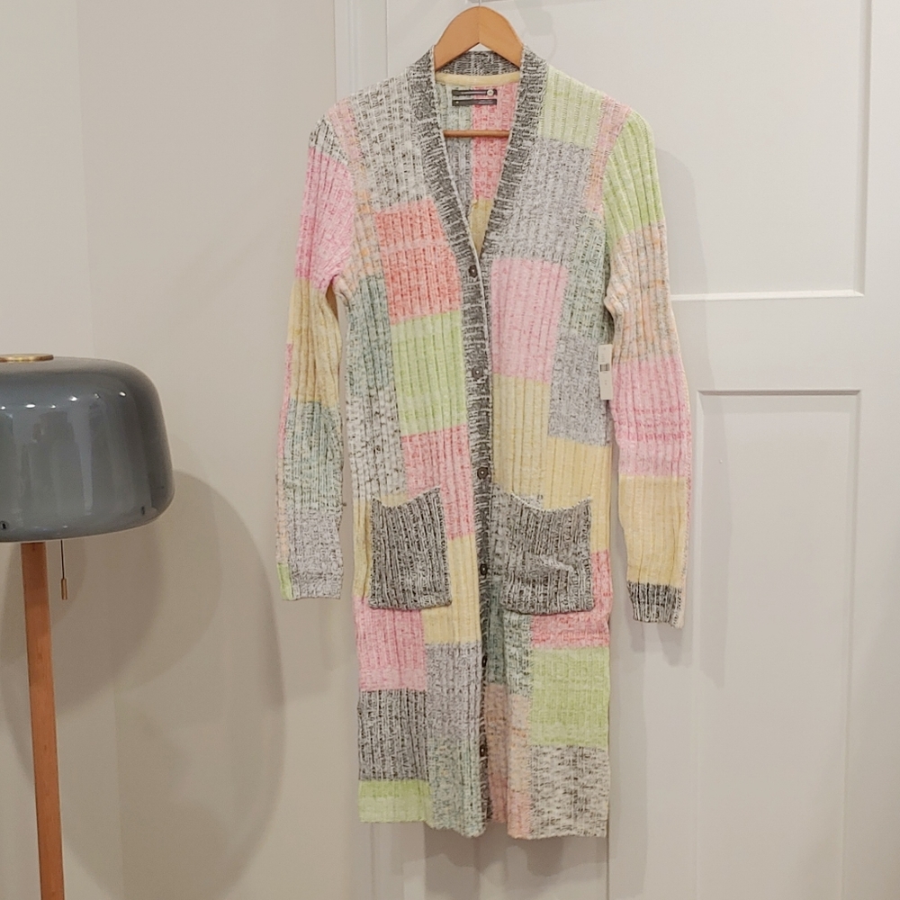 Anthropologie Multicolor Patchwork Cardigan - Picture 2 of 8
